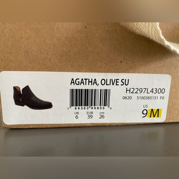 NWT - Zodiac Agatha Booties, Olive Suede, square toe, size 9 - Picture 10 of 10